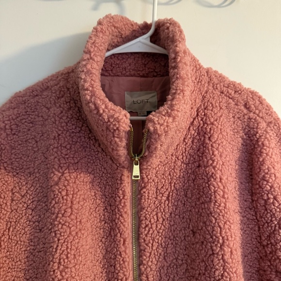 Loft Teddy Bear Sherpa Pink Coat  size XL - Picture 4 of 8